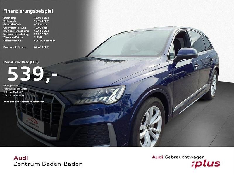 Blau Gebraucht 2023 Audi Q7 S-Line SUV | 67.490 € (Guter Preis) - Bild 1/4
