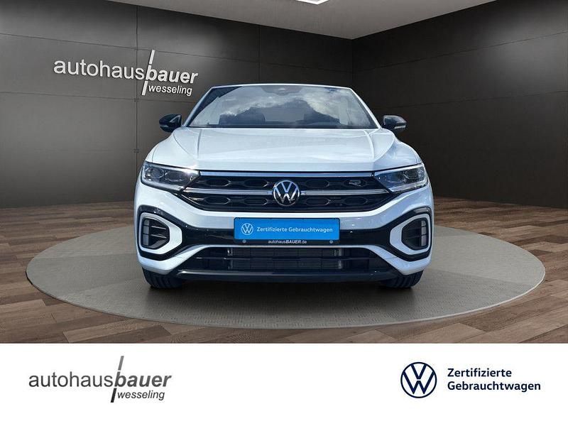 Pure white Gebraucht 2023 VW T-Roc Cabriolet R-line Cabrio | 37.980 € (Teuer) - Bild 1/4