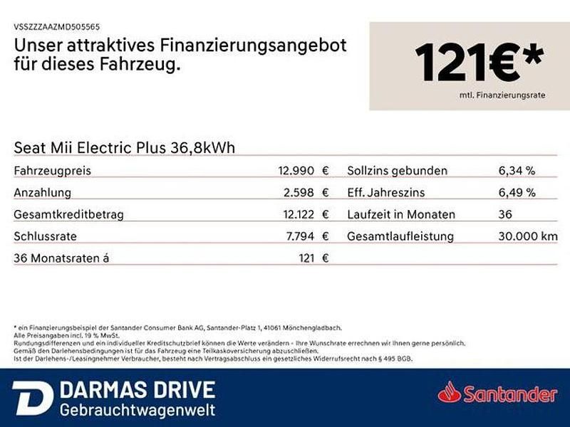Gebraucht Seat Mii Electric 61 kW (83 PS) 2021 Schwarz Kleinwagen