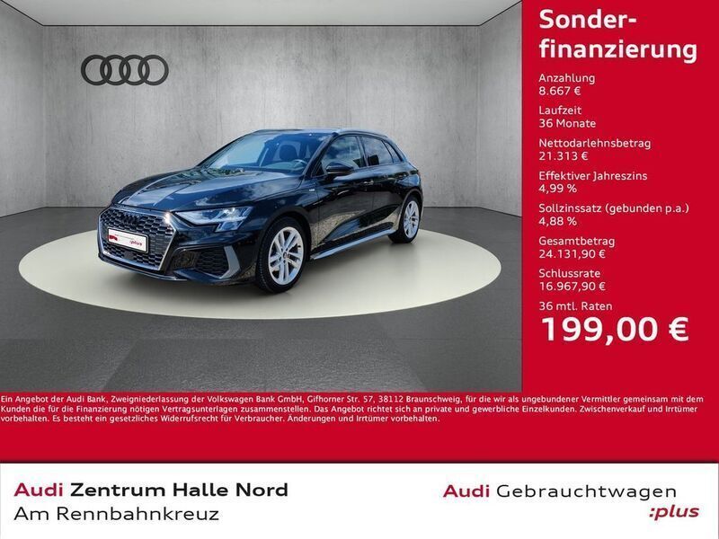 Schwarz Gebraucht 2022 Audi A3 S-Line Limousine | 29.980 € (Fairer Preis) - Bild 1/4
