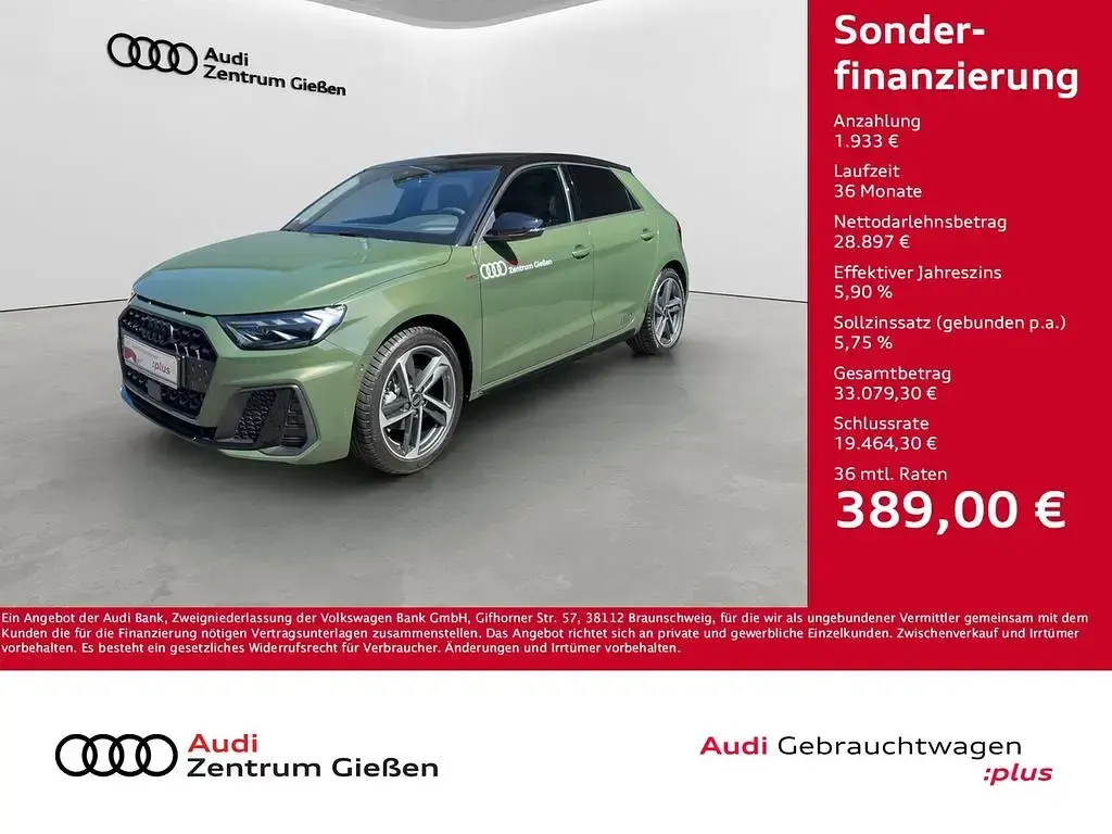 Gebraucht Audi A1 Sportback S-Line 116 PS (85 kW) 2026 Grün Kleinwagen