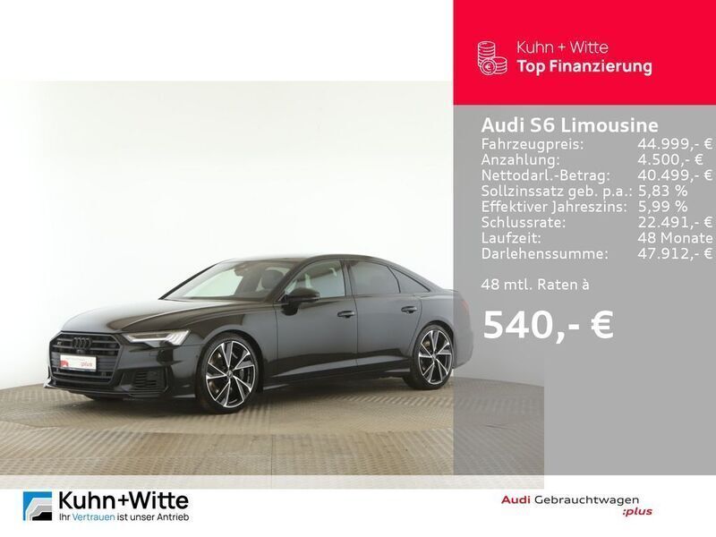 Mythosschwarz metallic Gebraucht 2022 Audi S6 Ambiente Limousine | 44.925 € (Fairer Preis) - Bild 1/3