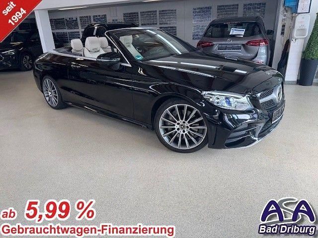 Obsidianschwarz Gebraucht 2021 Mercedes C300 AMG line Plus Cabrio | 43.990 € (Fairer Preis) - Bild 1/3