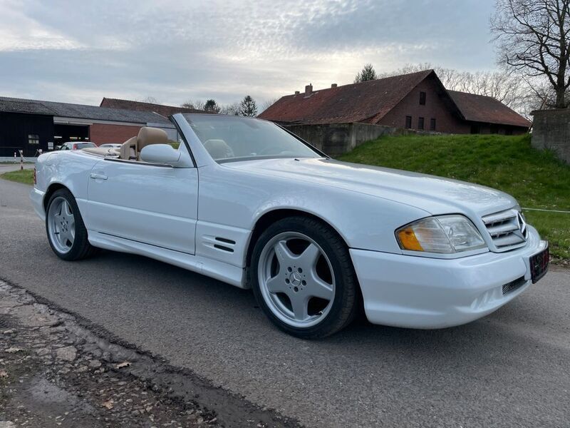 Gebraucht Mercedes SL500 AMG 306 PS (225 kW) 2001 Weiß Cabrio