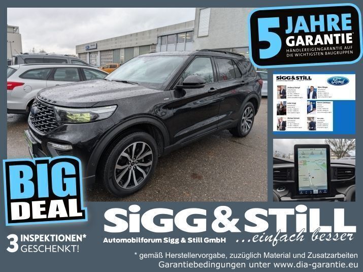 Obsidianschwarz metallic Gebraucht 2021 Ford Explorer ST-Line SUV | 44.450 € (Guter Preis) - Bild 1/4