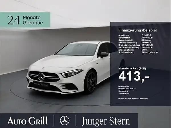 Unilack polarweiss Gebraucht 2020 Mercedes A35 AMG Kombi | 34.750 € (Guter Preis) - Bild 1/4