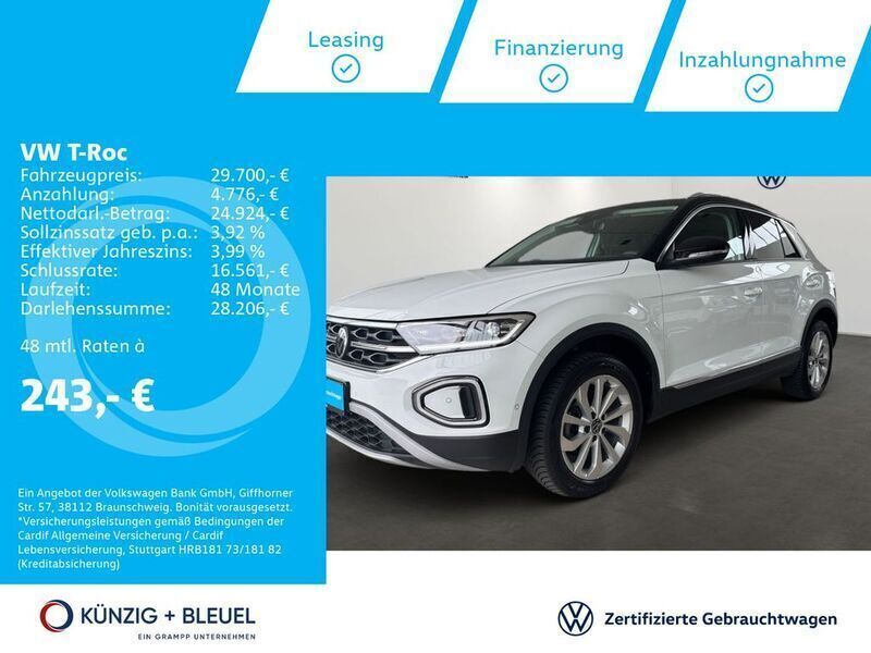 Weiß Gebraucht 2024 VW T-Roc Style SUV | 30.480 € (Fairer Preis) - Bild 1/4