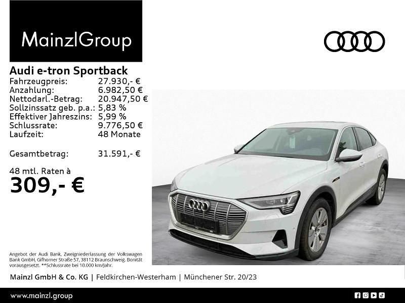 Gebraucht Audi e-tron Sportback Comfort 230 kW (313 PS) 2022 Weiß SUV