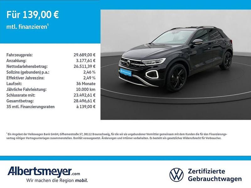 Schwarz Gebraucht 2024 VW T-Roc Style SUV | 29.689 € (Fairer Preis) - Bild 1/4
