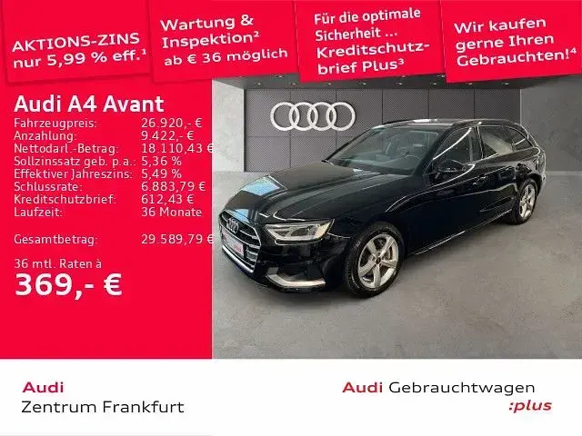Gebraucht Audi A4 Advanced Plus 204 PS (150 kW) 2023 Brillantschwarz Kombi