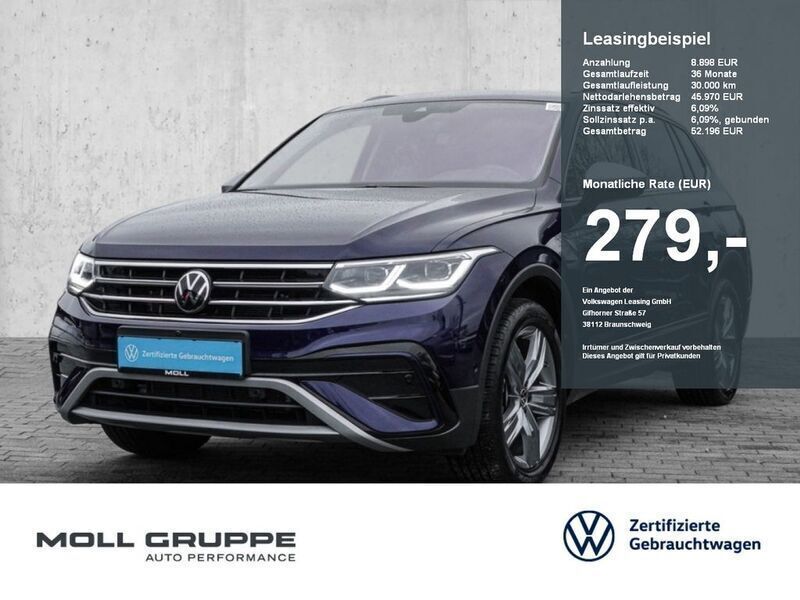 Atlantic blue metallic Gebraucht 2023 VW Tiguan Allspace Elegance SUV | 42.440 € (Fairer Preis) - Bild 1/4
