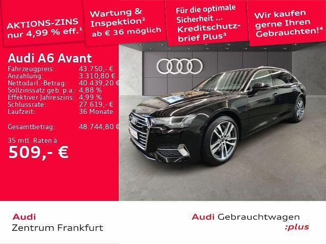Mythosschwarz metallic Gebraucht 2022 Audi A6 Sport Kombi | 43.750 € (Fairer Preis) - Bild 1/3