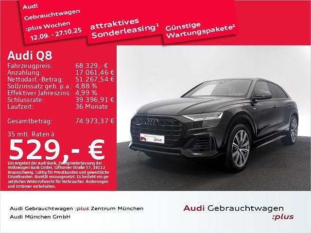 Mythosschwarz metallic Gebraucht 2023 Audi Q8 S-Line SUV | 68.329 € (Fairer Preis) - Bild 1/2