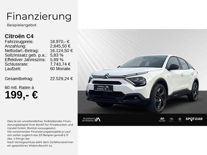 Gebraucht Citroën C4 PureTech 131 PS (96 kW) 2024 Lack weiss banquise/typ aussen SUV