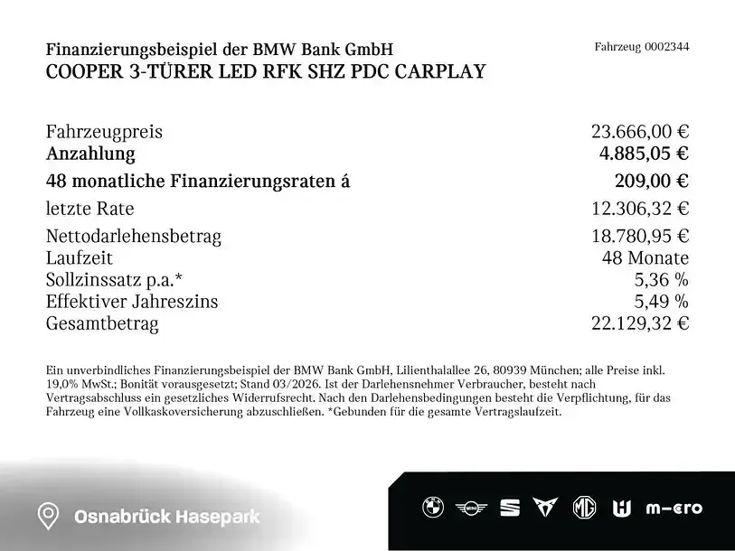Usata Mini Cooper 136 CV (100 kW) 2023 Argento Utilitaria