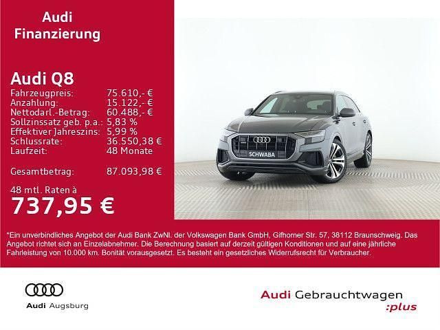 Daytonagrau perleffekt Gebraucht 2023 Audi Q8 S-Line SUV | 75.610 € (Fairer Preis) - Bild 1/4