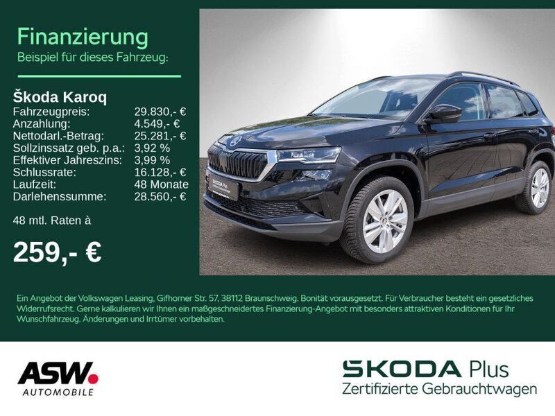 Schwarzmagic perleffekt Gebraucht 2024 Skoda Karoq Selection SUV | 28.960 € (Guter Preis) - Bild 1/4