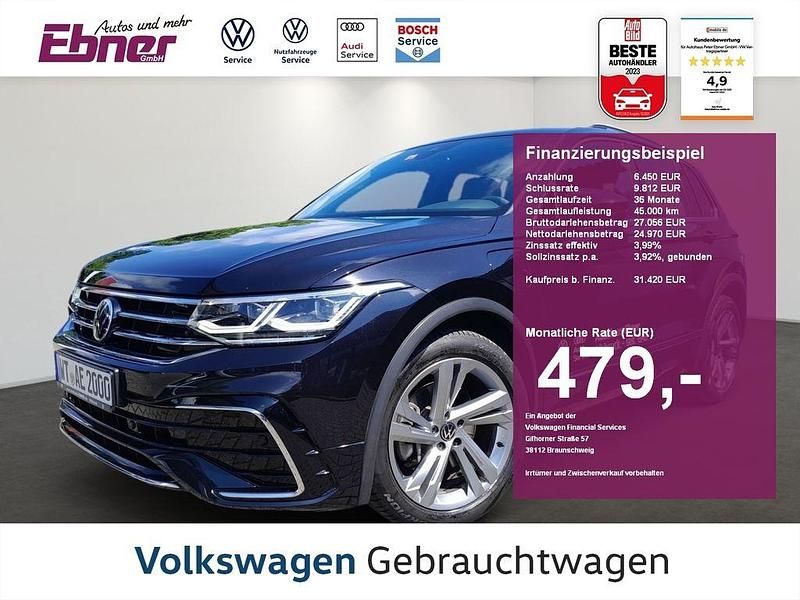 Deep black perleffekt Gebraucht 2021 VW Tiguan R-line SUV | 31.420 € (Fairer Preis) - Bild 1/4
