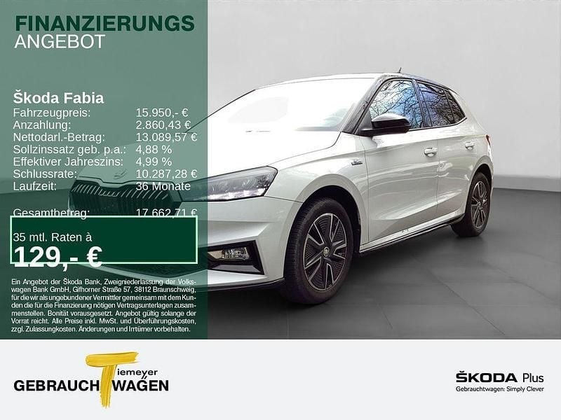 Gebraucht Skoda Fabia Monte Carlo 80 PS (58 kW) 2024 Weiß Limousine