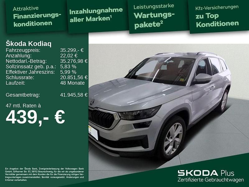 Brillantsilber metallic Gebraucht 2022 Skoda Kodiaq Tour SUV | 35.299 € (Fairer Preis) - Bild 1/4