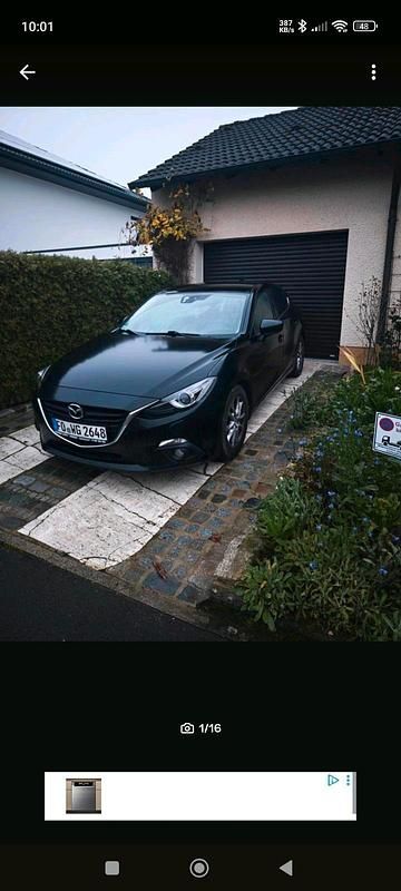 Schwarz Gebraucht 2015 Mazda 3 Limousine | 7.300 € (Guter Preis) - Bild 1/4