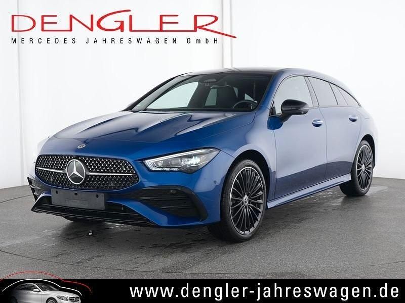 Blau Gebraucht 2025 Mercedes CLA250e Shooting Brake AMG Line Premium Plus Kombi | 43.890 € (Teuer) - Bild 1/4