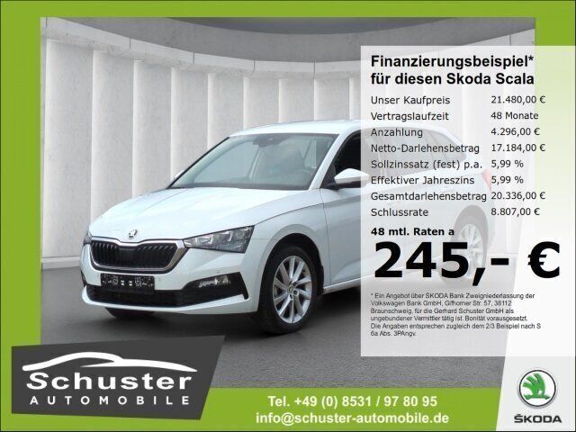 Weiss Gebraucht 2024 Skoda Scala Style Kleinwagen | 21.480 € (Fairer Preis) - Bild 1/4