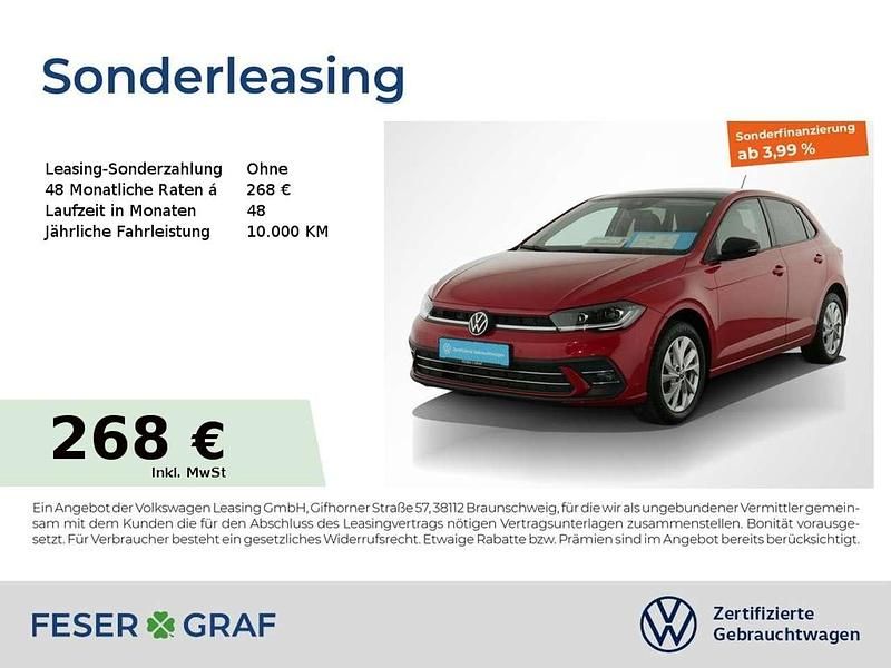 Kings red metallic deep black perleffekt Gebraucht 2022 VW Polo Style Limousine | 19.205 € (Fairer Preis) - Bild 1/2