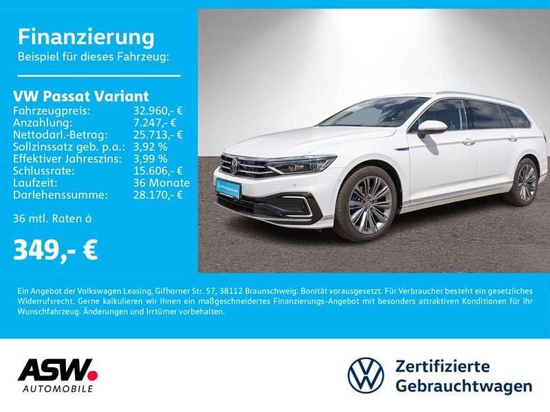 Gletscherweiß metallic Gebraucht 2023 VW Passat GTE Kombi | 32.960 € (Superpreis) - Bild 1/4