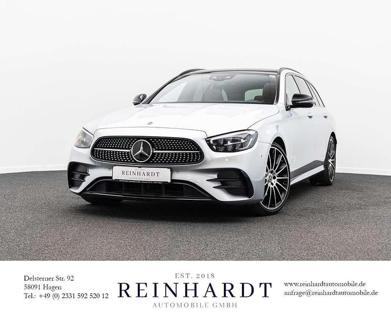 Hightechsilber metallic Gebraucht 2022 Mercedes E220 AMG line Kombi | 33.915 € (Fairer Preis) - Bild 1/3