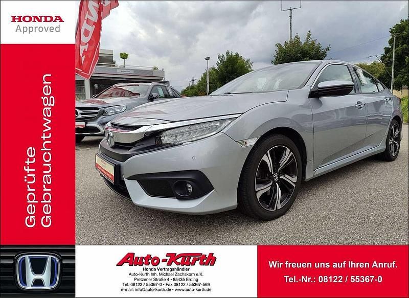 Lunar silver met. Gebraucht 2018 Honda Civic Executive Limousine | 18.990 € (Fairer Preis) - Bild 1/4