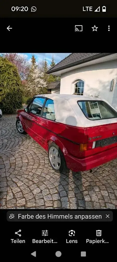 Gebraucht VW Golf Cabriolet 95 PS (69 kW) 1989 Rot Cabrio