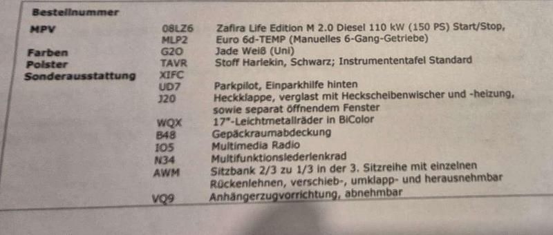 Weiß Gebraucht 2020 Opel Zafira Life Edition Van / Kleinbus | 25.999 € (Superpreis) - Bild 1/2