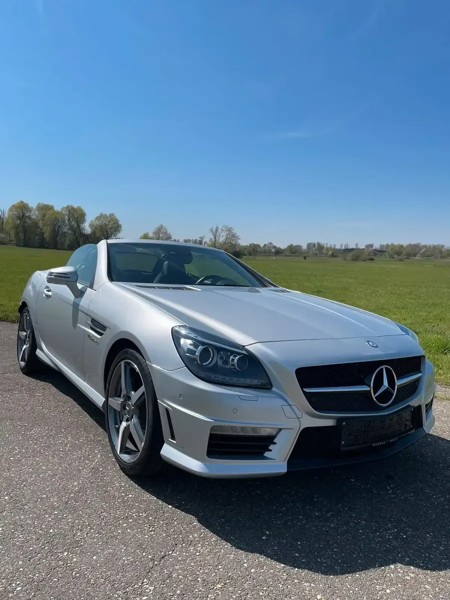 Gebraucht Mercedes SLK55 AMG AMG 421 PS (309 kW) 2015 Silber Cabrio
