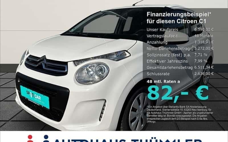 Weiß Gebraucht 2016 Citroën C1 Feel Kleinwagen | 6.590 € (Guter Preis) - Bild 1/4