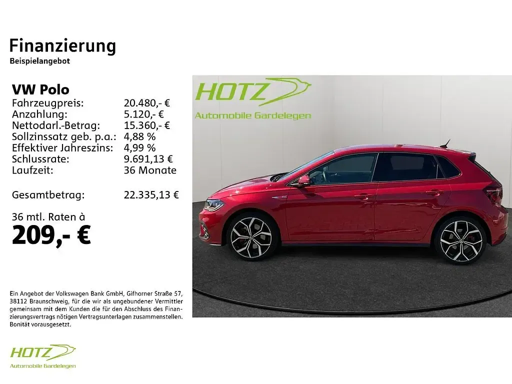 Gebraucht VW Polo GTI 207 PS (152 kW) 2023 Kings red metallic Kleinwagen
