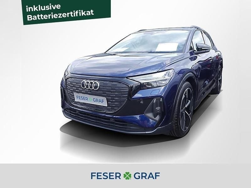 Navarrablau metallic Gebraucht 2022 Audi Q4 e-tron Ambiente SUV | 34.440 € (Fairer Preis) - Bild 1/4