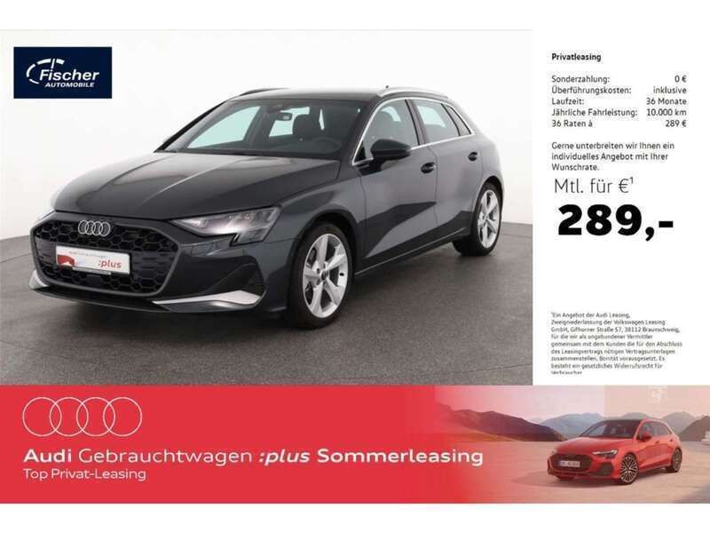 Grau Gebraucht 2024 Audi A3 Sportback Advanced Limousine | 35.740 € (Guter Preis) - Bild 1/4