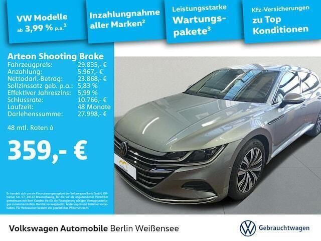 K2 pyritsilber metallic Gebraucht 2021 VW Arteon Elegance Kombi | 29.835 € (Guter Preis) - Bild 1/4