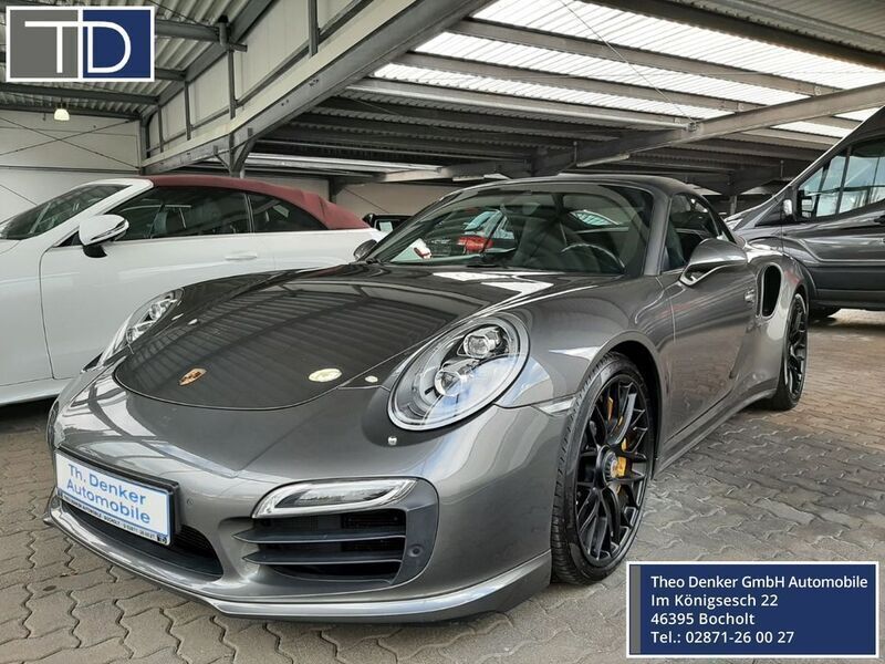 Grey metallic Gebraucht 2015 Porsche 911 Turbo S Cabriolet Cabrio | 129.800 € (Fairer Preis) - Bild 1/4