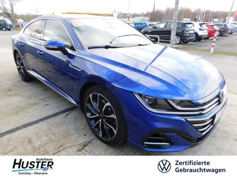 Lapiz blue metallic 4262 (metallic) Gebraucht 2021 VW Arteon R-line Limousine | 37.950 € (Fairer Preis) - Bild 1/4