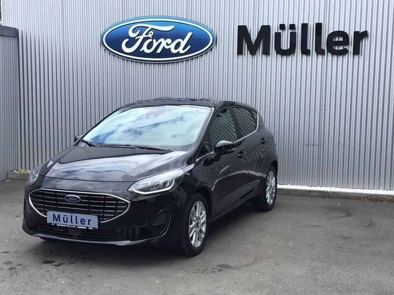 Agate black metallic Gebraucht 2023 Ford Fiesta Titanium Kleinwagen | 24.250 € (Teuer) - Bild 1/4
