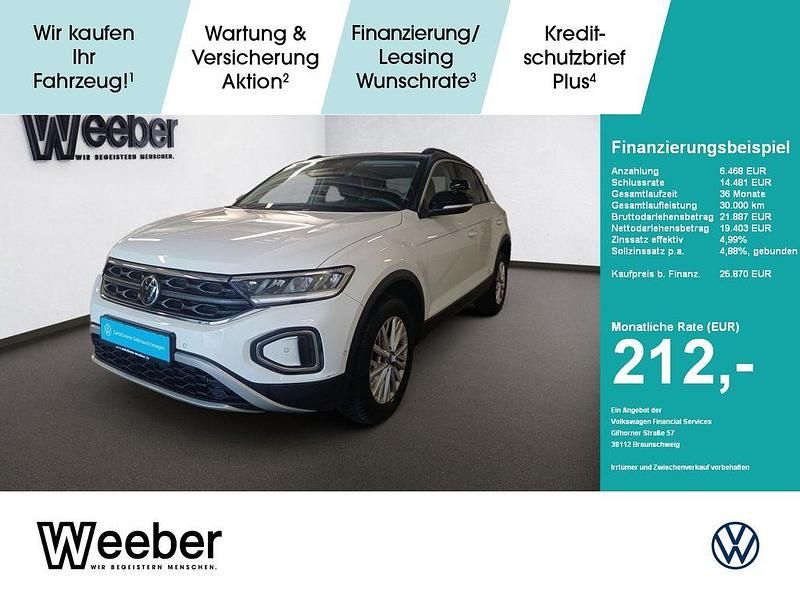 Pure white Gebraucht 2023 VW T-Roc Life SUV | 25.870 € (Fairer Preis) - Bild 1/4