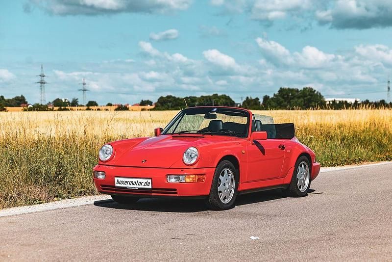 Rot Gebraucht 1990 Porsche 911 Carrera Cabriolet Cabrio | 99.000 € - Bild 1/4