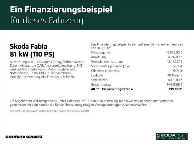 Orange Gebraucht 2022 Skoda Fabia Tour Limousine | 16.890 € (Guter Preis) - Bild 1/1