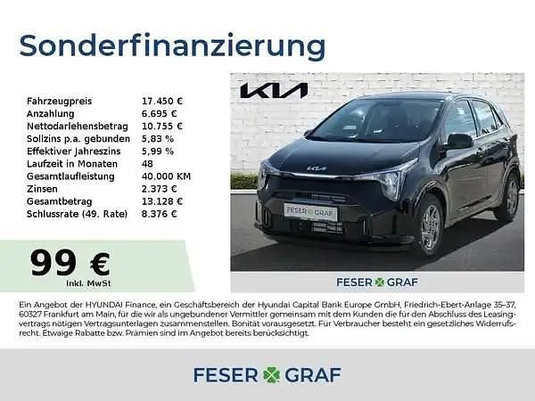 Auroraschwarz Neu 2025 Kia Picanto Kleinwagen | 17.450 € (Fairer Preis) - Bild 1/4