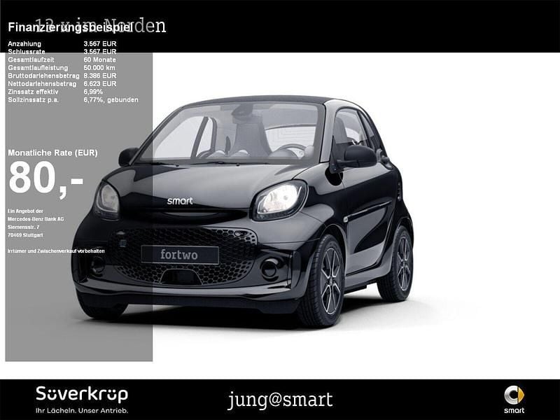 Schwarz Gebraucht 2022 Smart ForTwo Coupé Passion Kleinwagen | 10.190 € (Guter Preis) - Bild 1/2
