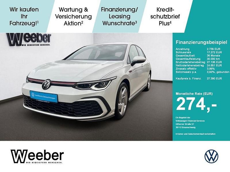 Pure white Gebraucht 2022 VW Golf VIII GTI Limousine | 27.390 € (Superpreis) - Bild 1/4