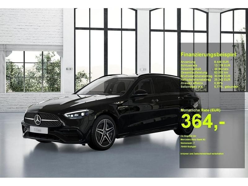 Schwarz Gebraucht 2022 Mercedes C300e AMG Limousine | 33.580 € (Superpreis) - Bild 1/3