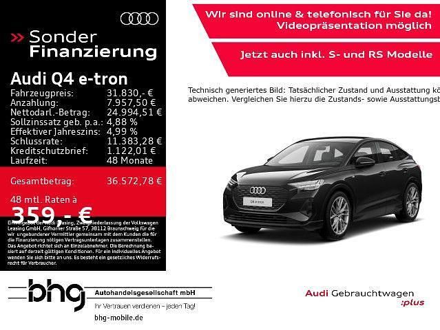 Mythosschwarz metallic Gebraucht 2023 Audi Q4 Sportback e-tron S-Line SUV | 31.830 € (Fairer Preis) - Bild 1/4